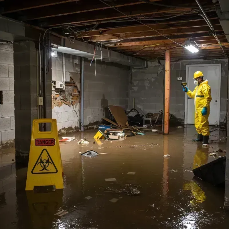 Flooded Basement Electrical Hazard in Sanford, FL Property